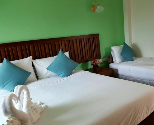 family room with terrace